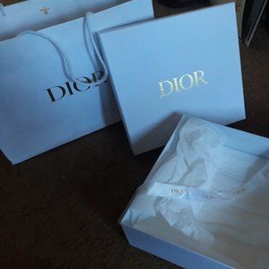 Dior empty shoe box & matching bag for shoe storage